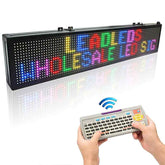 Leadleds Remote Led Display Scrolling Multicolored Message Board for Business, 30 by 6 in - Leadleds